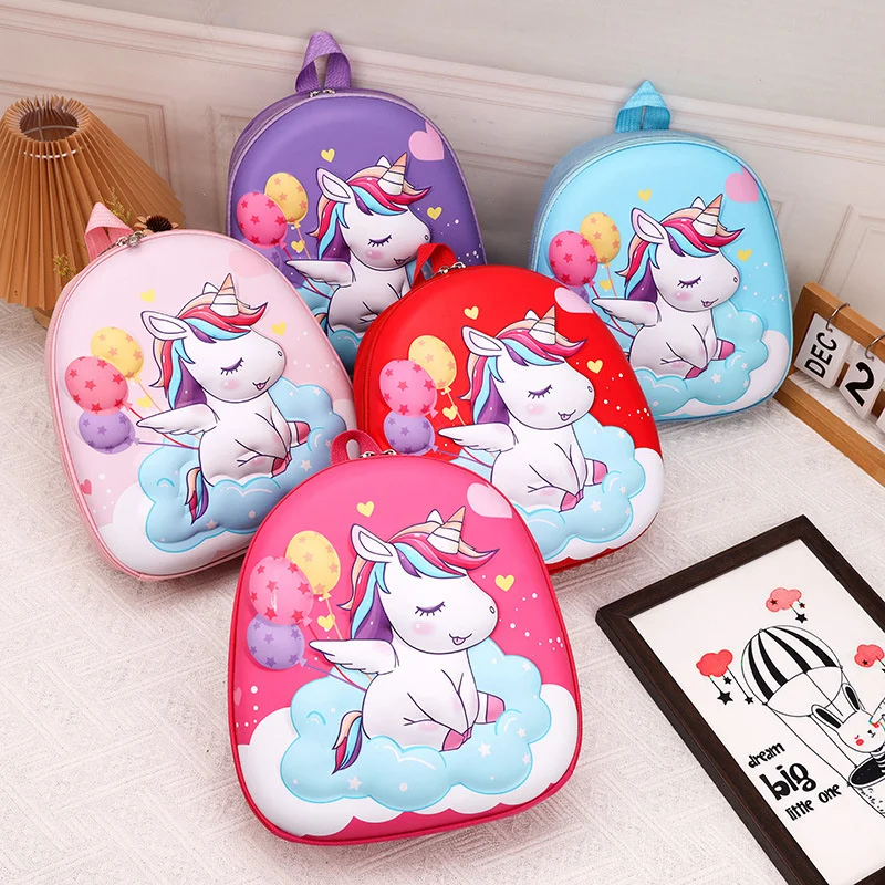 Cute Unicorn Backpacks Cartoon Animal School Bag Children Schoolbags Kids Colorful Soft Cotton Backpack Girls Bags