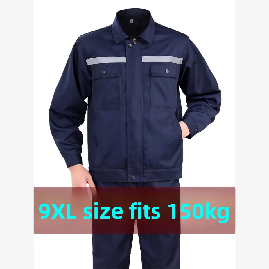 Thickened Pure Cotton Work Uniform Set for Men Large Size  Welding Anti-Heat Spring Autumn Wear Resistant Labor Prote... view 5