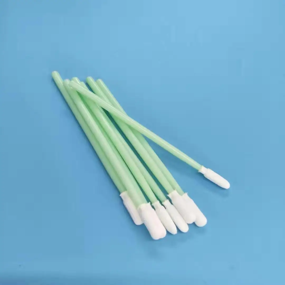 500pcs Cleanroom ESD Cloth Stick Double-layer Knitted Polyester Tip Swab Polyester Cleaning Swab For PCB Printer Head Optic Lens