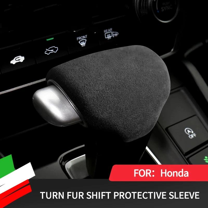 For Honda CRV Avancier URV Breeze 2017- 2023 Alcan tara Wrap Car Gear Shift Knob Handle Cover Frame Sticker Interior Accessories