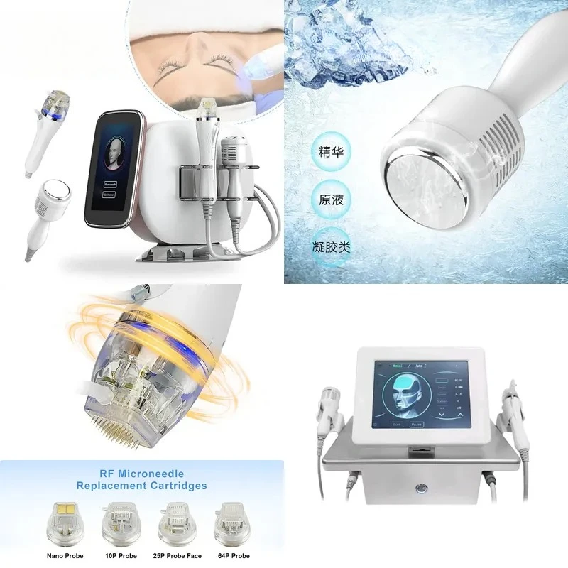 Desktop Dual Handle Bea uty Device with Cooling System Lifting Firming Sk in Care Salon Equipment