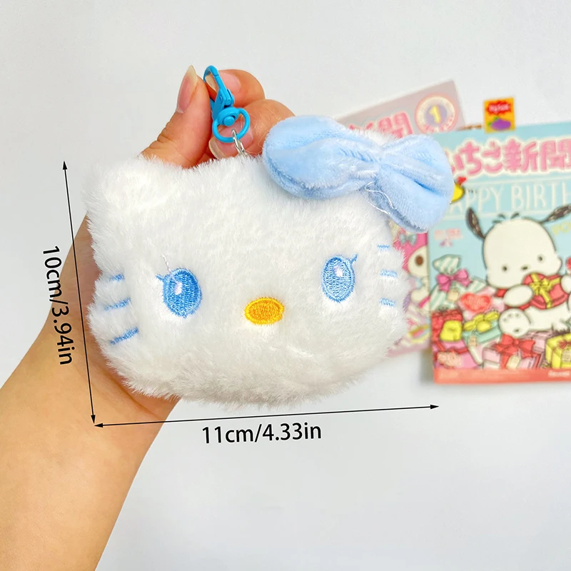 Sanrio Cartoon Plush brooch transformation Kuromi Hello Kitty brooch cute accessory Dolls for Kids Girl Women brooch