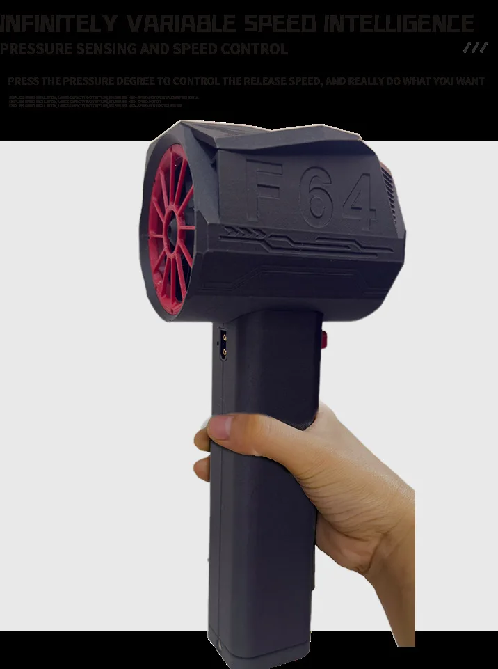 

Violent Turbo Fan 64mm Brushless Motor 1400g Thrust Electric Strong Dust Blower 12 Blade Handheld Turbo Jet Fan 8000mAh Battery
