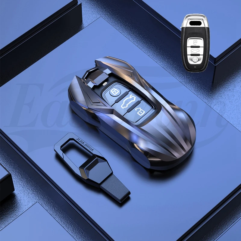 

Car Zinc Alloy Key Case Cover Holder Shell For Audi A3 A4 A5 A6 A7 A8 Quattro Q3 Q5 Q7 S4 S5 S6 S7 S8 R8 TT Auto Accessories