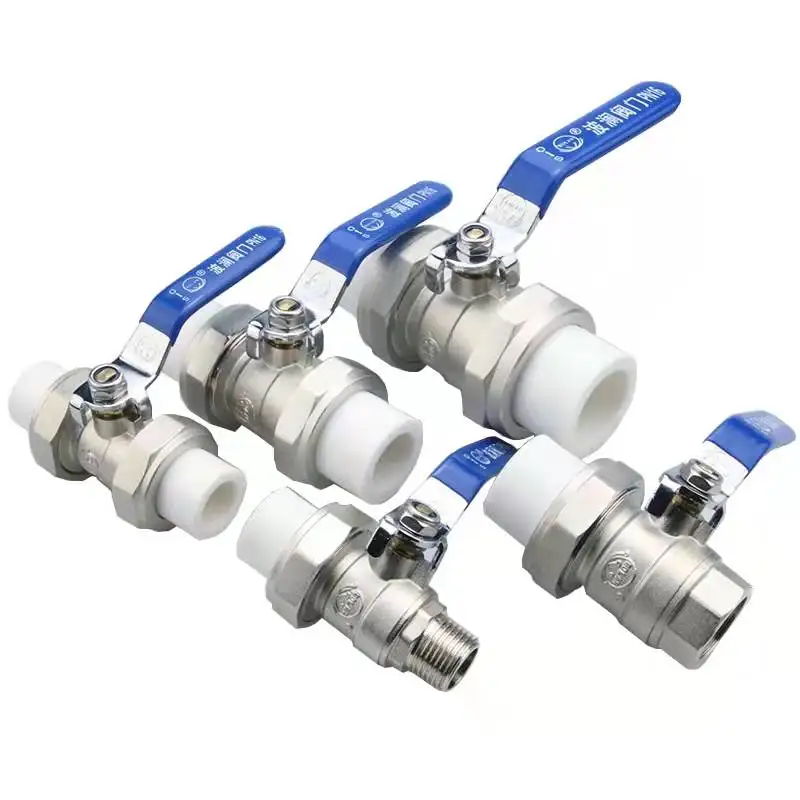 

1PC PPR ball valve 20 25 32 Inner wire 4 min 6 min 1 inch high temperature tap switch Dual tap water valve water pipe