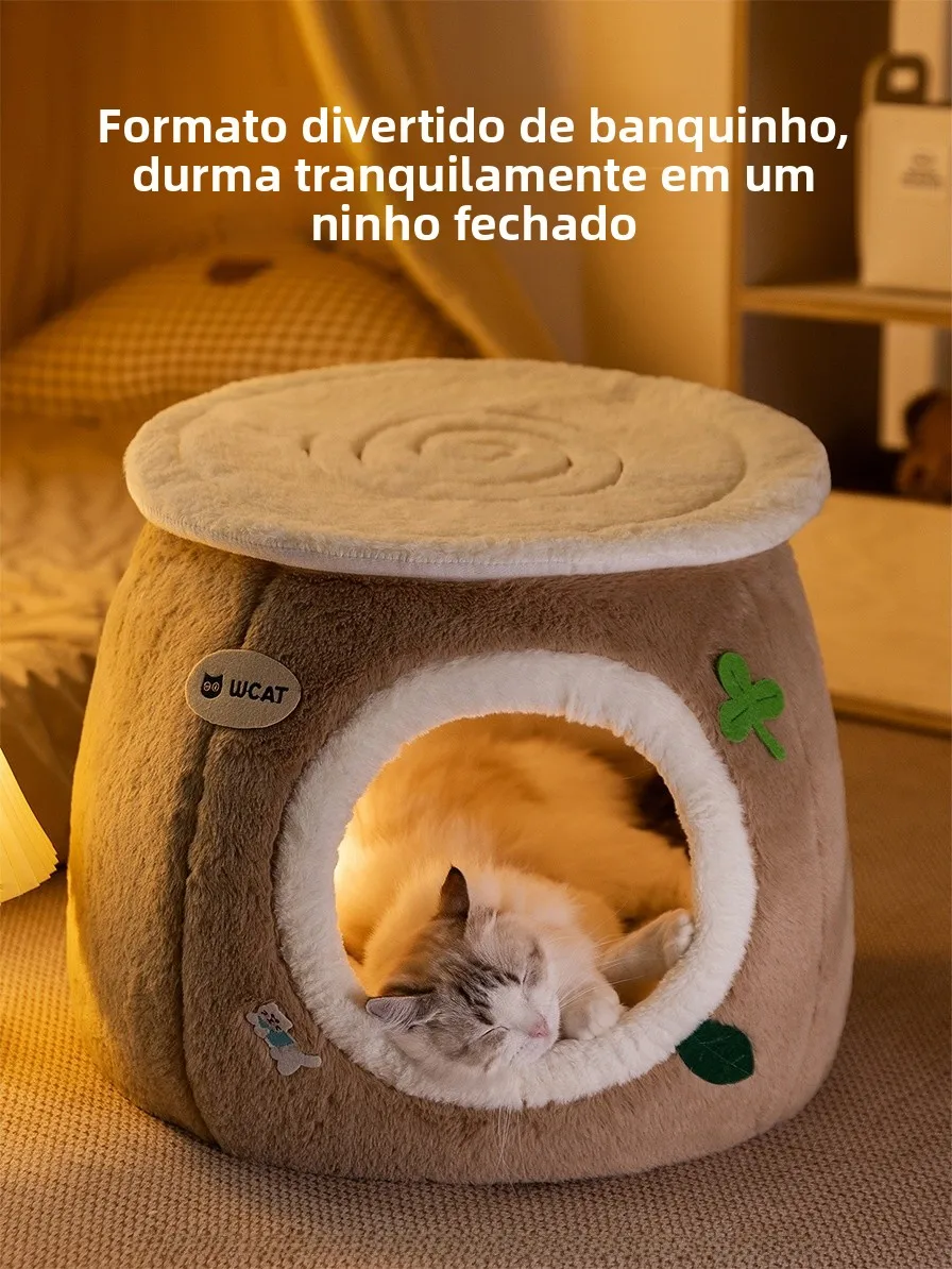 取り外し可能な猫ハウス冬用暖かいペット犬用ベッド小型猫用トンネルホールシートクッション多機能ホームヤード屋外用