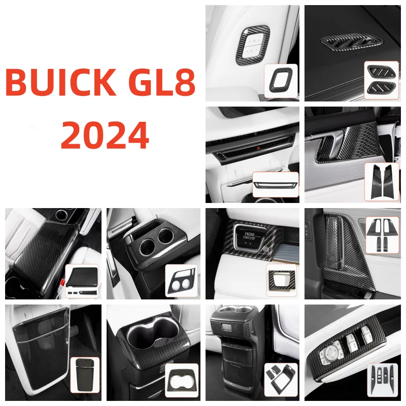 

For BUICK GL8 2024 Interior Accessories Center Seat Water Cup Holder Mat Pad AC Outlet Vent Cover Trim