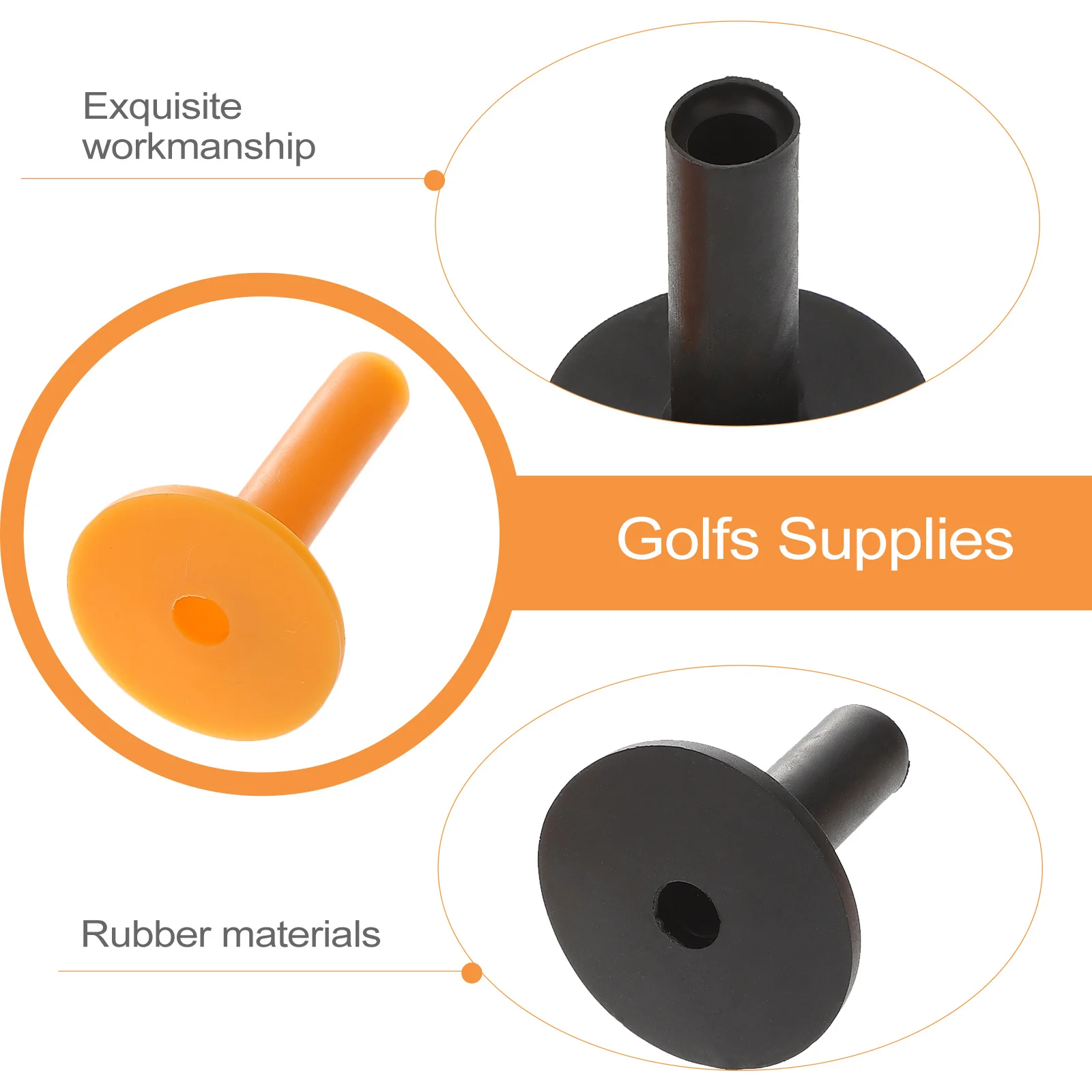 

9Pcs Golf Tees Durable Rubber Indoor Training Mat Practice Supplies Golfs Tees Golfs Supplies Practice Mat Tee