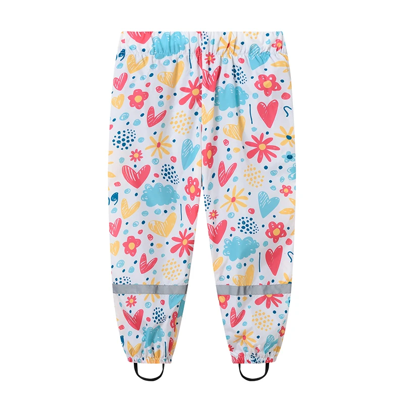 2 3 4 5 6 7 8 Years Girls Waterproof Pants Cute Cartoon Spring And Autumn Kids Pants New Fashion Boys Outdoor Children Clothing