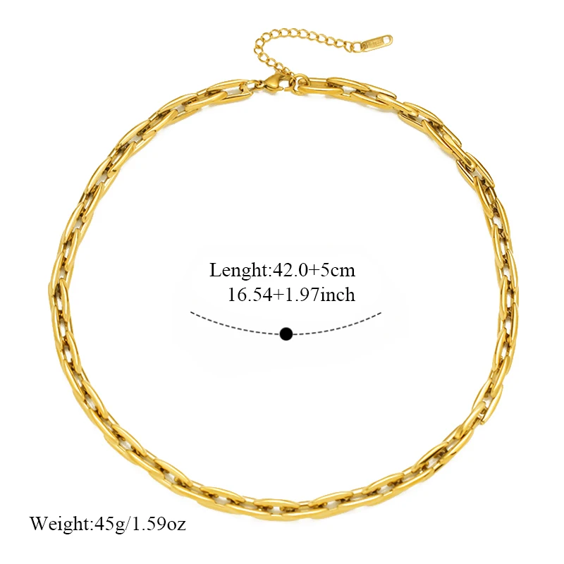 EILIECK 316L Edelstahl Hochwertiges Handgefertigtes Kettenhalsketten-Armband-Set Geschenk für Frauen Neue Mode Wasserdichter Schmuck – Detail 6