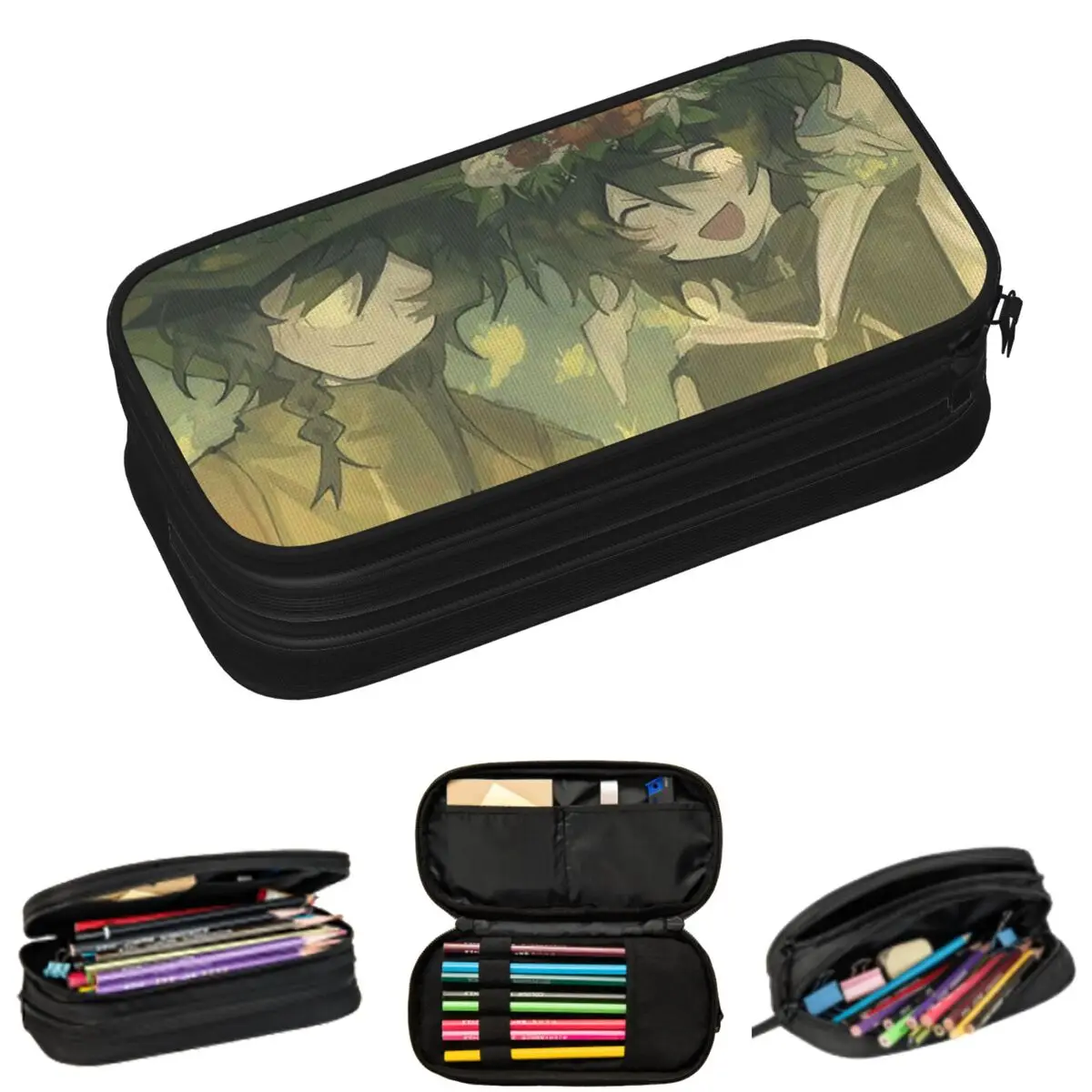 

Azuretime Anime Azure Two Time Forsaken Pencil Cases for Students School Pen Box Pencil Bag Big Capacity Pencil Pouch