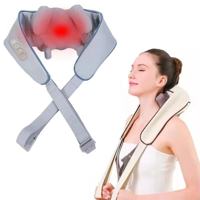 

Многофункциональный массажер для шеи и плеч U-образный электрический воздушный компресс шиацу для глубоких тканей, разминающий массажер для спины