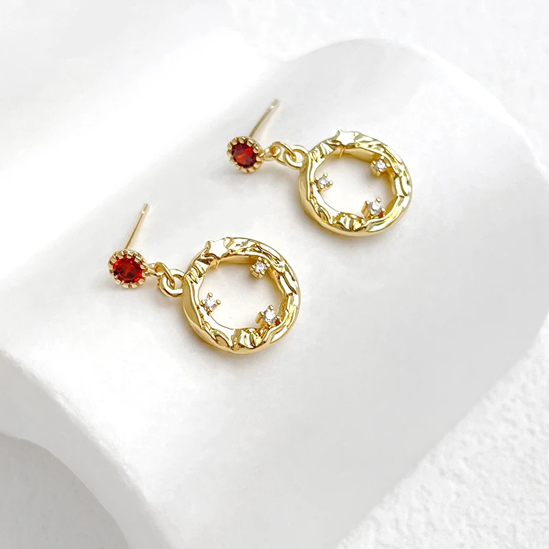 4 Pieces  Brass Plated with Gold  Zircon Studded Earrings  DIY Creating Fashion Jewelry Discovering Ear Accessories Materials