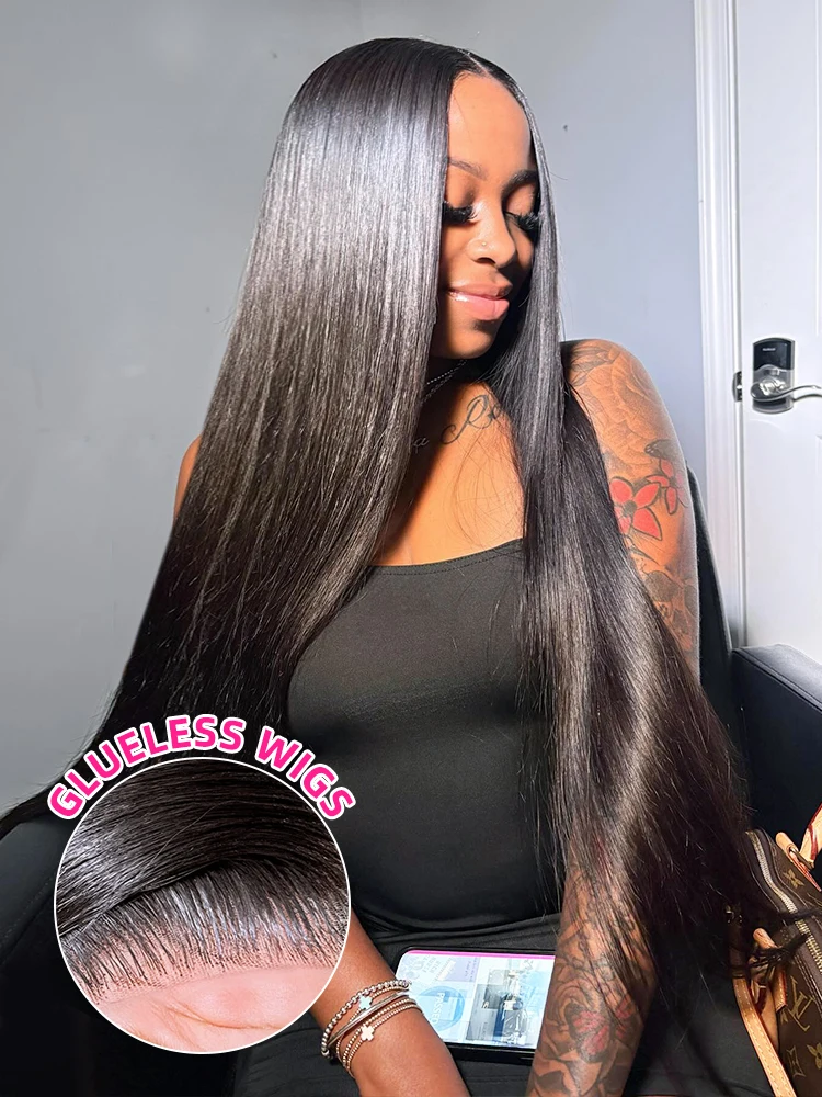 

5x5 Pre Cut Hd Lace Closure Wigs 220% Glueless Bone Straight Wigs Human Hair Ready To Wear Lace Front Wigs Human Hair For Women