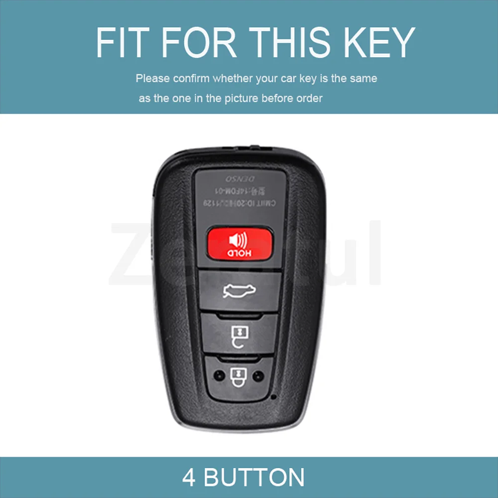 4 Buttons TPU Car Remote Key Cover Case Shell Fob Holder For Toyota C-HR RAV4 Land Cruiser Prado Prius Camry Corolla CHR