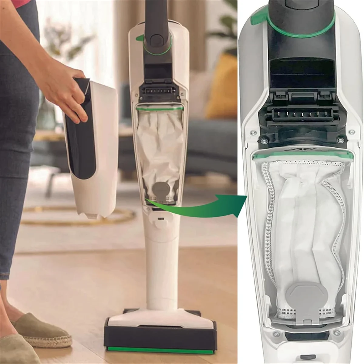 أكياس مكنسة كهربائية لـ Vorwerk Kobold ، أكياس فلتر لـ VK7 FP7 ، مكنسة كهربائية لاسلكية ، حزمة من 10