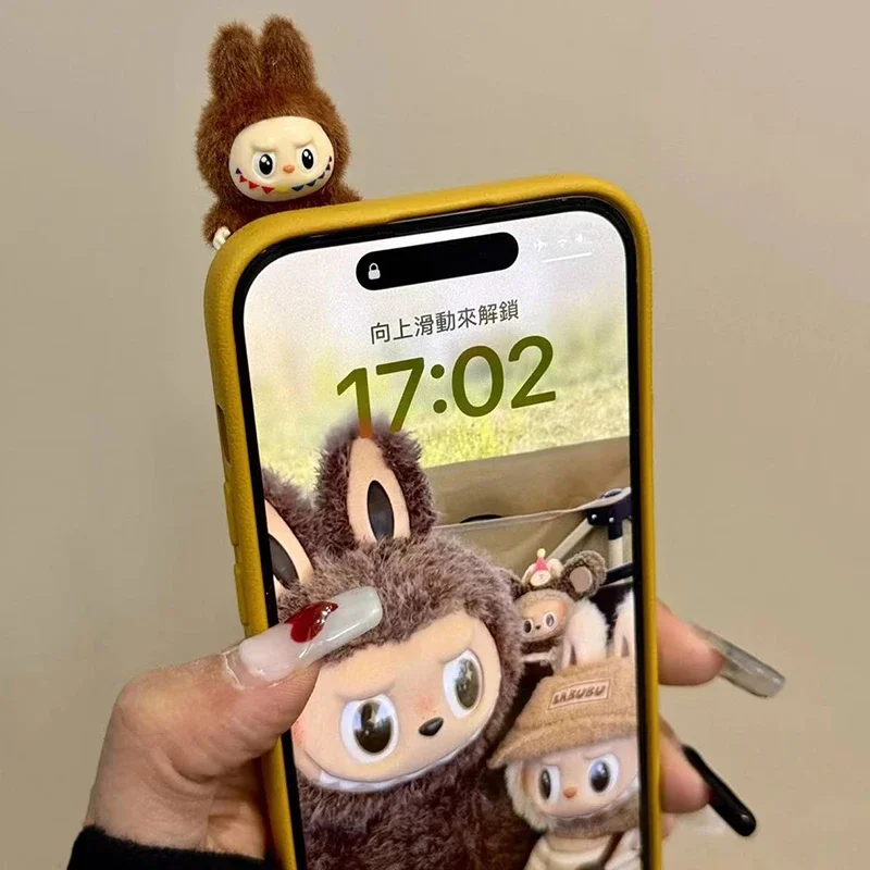 

Labubu IPhone Cases for IPhone 16 Pro Max Cute Plush Labubu Phone Cases for Apple 14 13 12 Pro IPhone15 Cartoon Protective Case