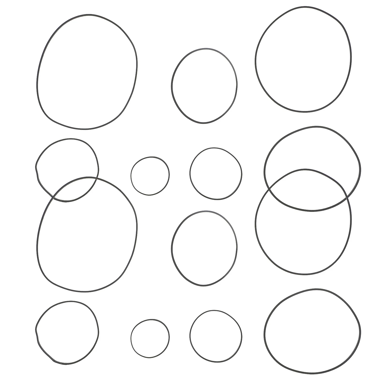 

2Packs Recorder Cassette Belt High-Quality Flexible Rubber for Superior Traction No Deformation 40-130Mm Tape Machine