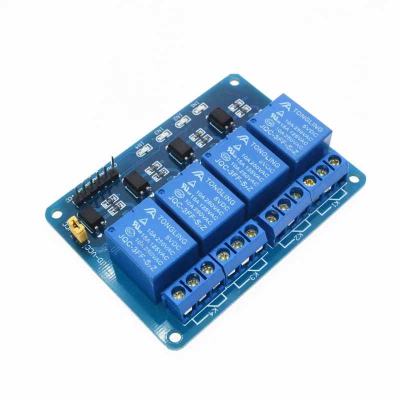 10PCS 12V 4 Channel 5V 4 Channel 4 Road Relay Module with Optocoupler Isolation Supports High Level trigger/Low Level trigger