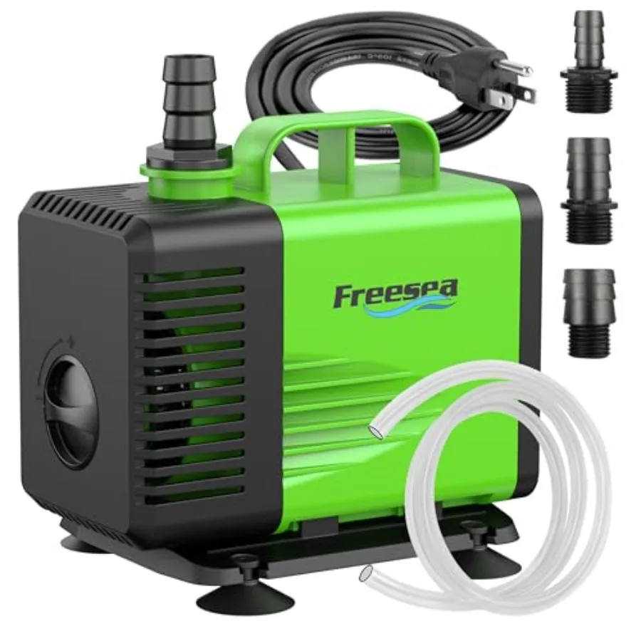 

Погружной водяной насос для пруда: 1350GPH 150W, насос для фонтана с трубкой 6,6 футов для аквариума, водопада, гидропоники