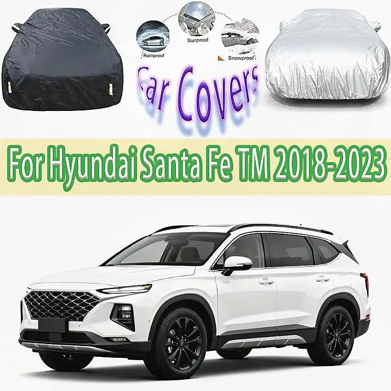 

For Outdoor Protection & Waterproof Full for Hyundai Santa Fe 2018-2023 Snow Sunshade Dustproof Exterior Car Covers