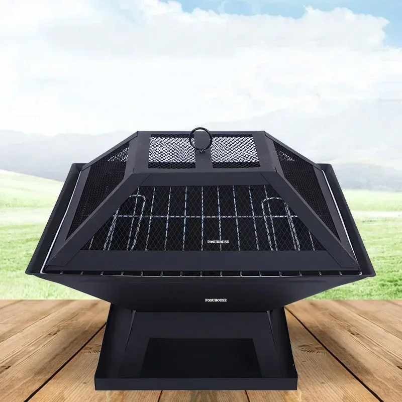 

Современный уголь, квадратные огненные ямы, уличная подставка для гриля, походная печь, домашний двор, дровяная печь, костер, нагревательная печь