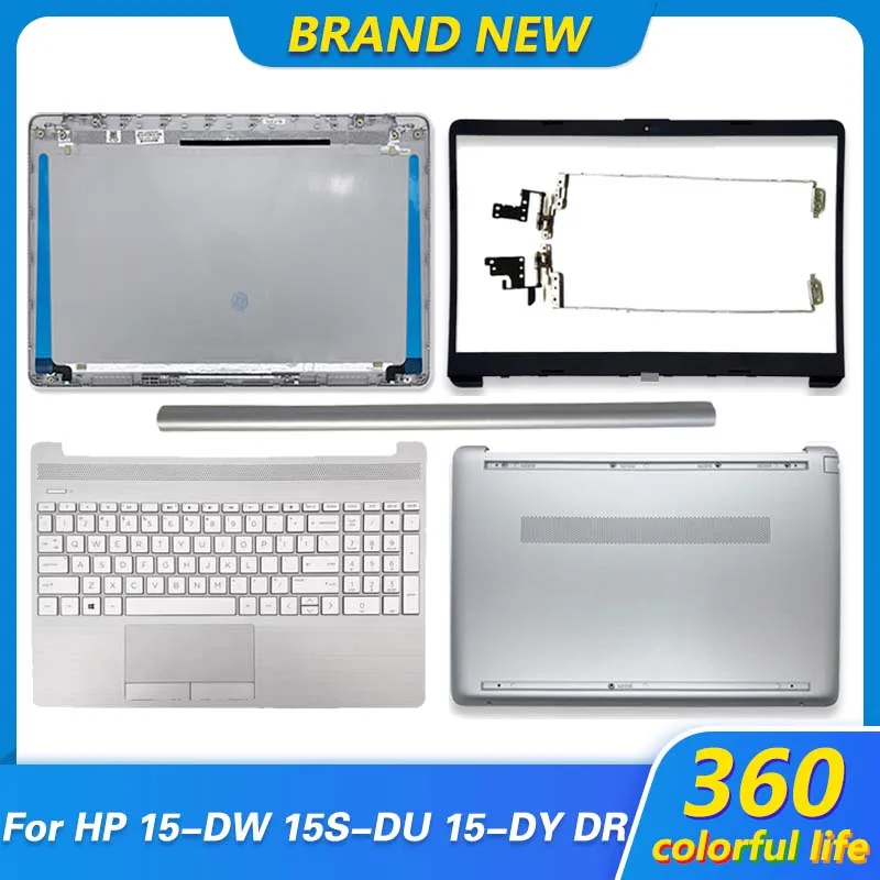 New Case For HP 15-DW 15S-DU 15S-DY DR Laptop LCD Back Cover Front Bezel Hinges Palmrest Bottom Case Cover L52012-001 L52023-001