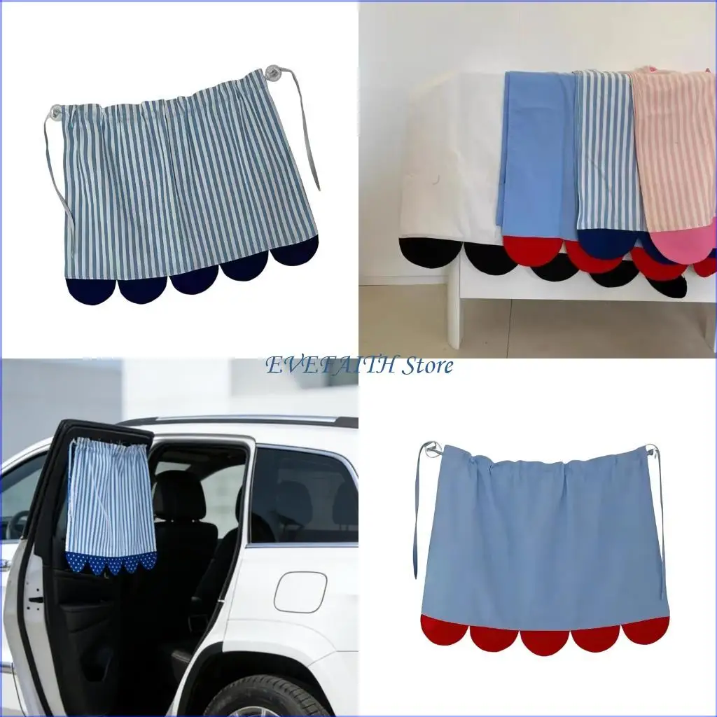 

124B Universal Car Window Sunshade Curtain With Suction Cup 70x50cm Easy Installation