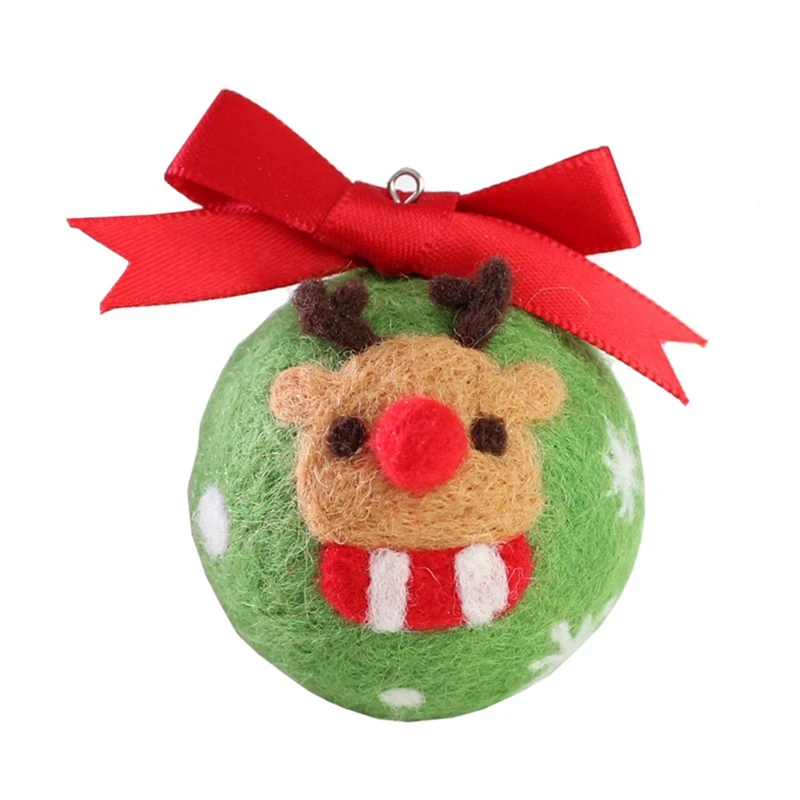 Christmas Keychain Needle Felting Kits High Quality For Beginner,Needle Felting Kit,Felt Needles,Foam Pad,Felt Cloth,Instruction