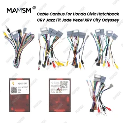 MAMSM Car Audio Cable With Canbus Wire Adapter For Honda Civic Accord 10th CRV Jazz Fit Jade Vezel XRV Odyssey City Crider Pilot