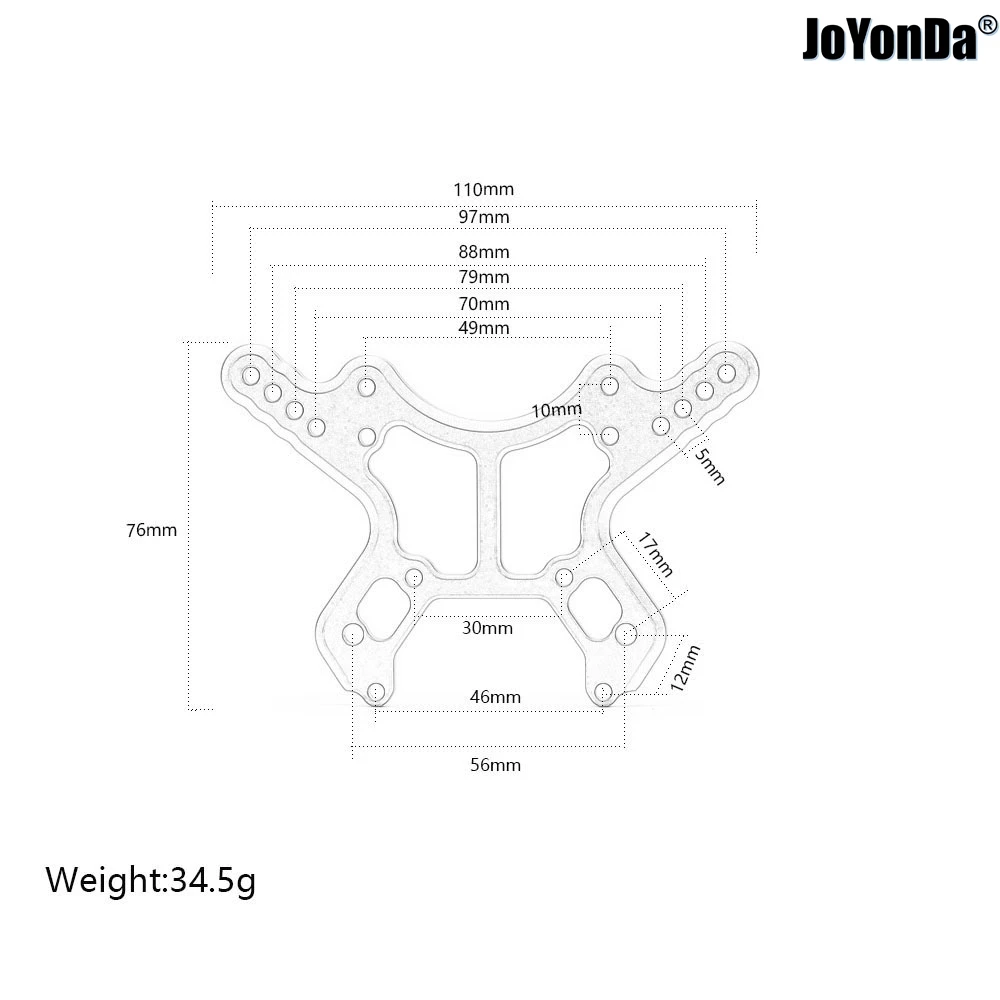 Aluminum #AR330220 Front #AR330222 Rear Shock Tower for RC ARRMA 1/8 KRATON 6S/TALION/OUTCAST/NOTORIOUS