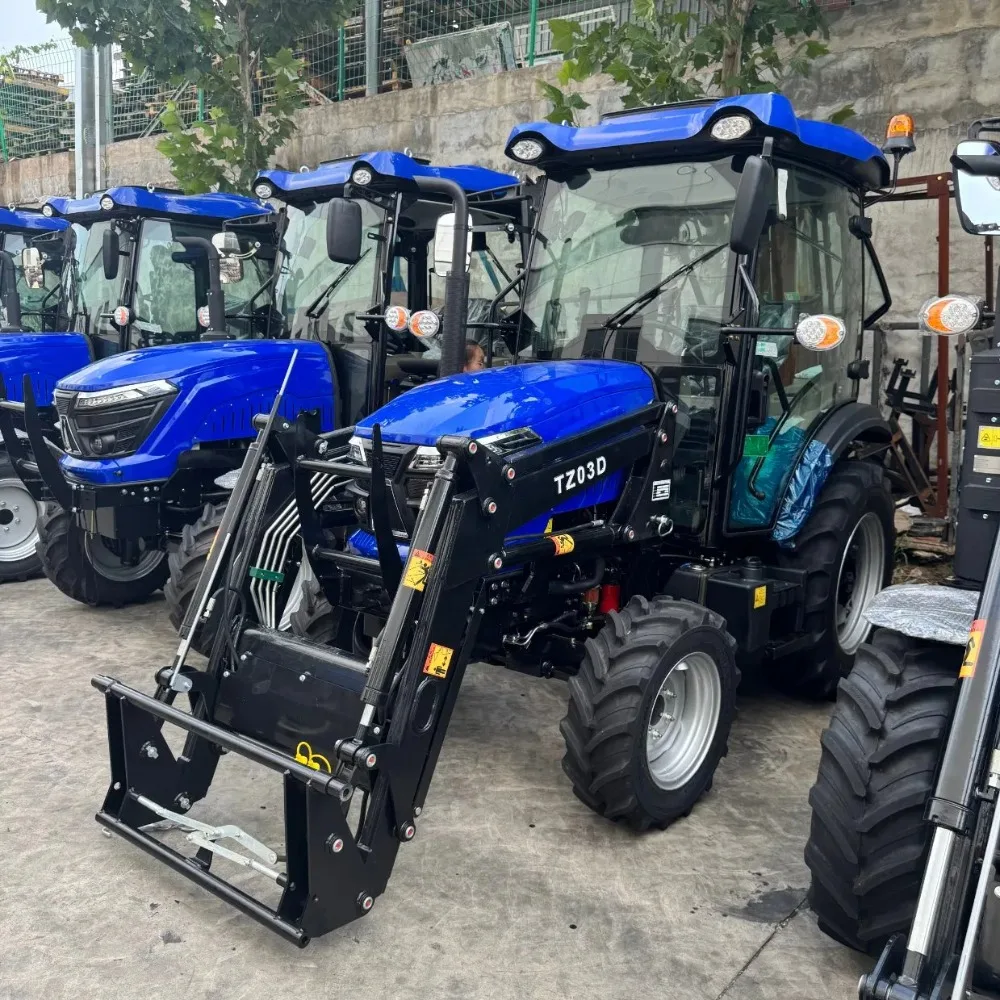 50HP 4 × 4 Trator agrícola agrícola com tração nas quatro rodas Cabine CA com ar condicionado e motor padrão de emissão Euro 5