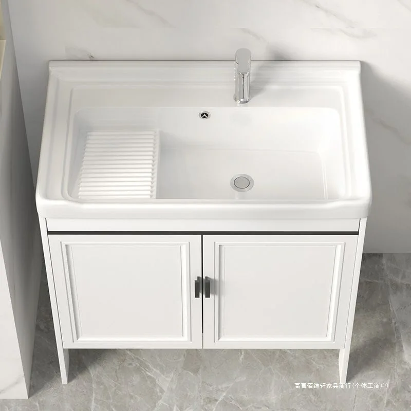 

New bathroom laundry basin laundry pool rental room washbasin cabinet small apartment ceramic integrated basin washboard