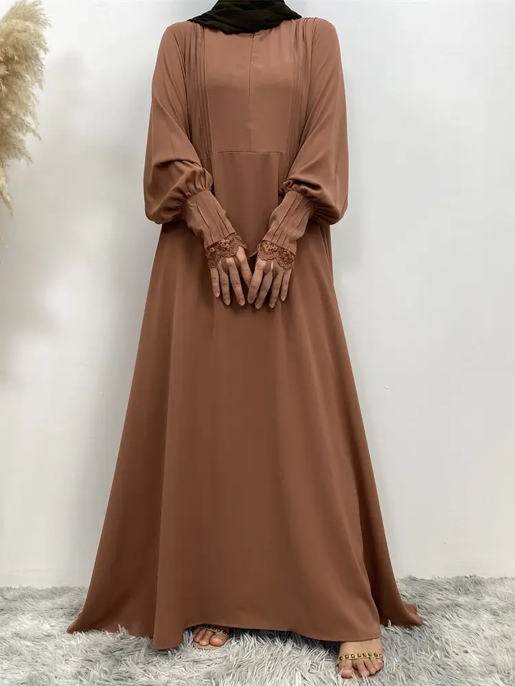 

Ramadan Eid Abaya with Zipper Front Turkey Dubai Caftan Islam Clothing Muslim Hijab Dress for Women Abayas Robe Femme Musulmane