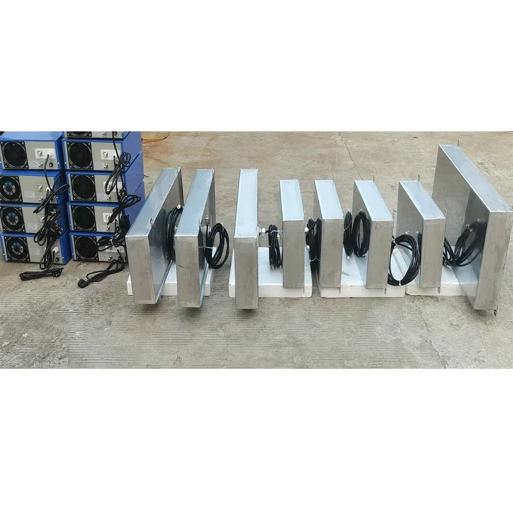 Bottom Tpyes 20-40khz 316 Stainless Steel Submersible Ultrasonic Transducer Box For Steering Gear Cleaning