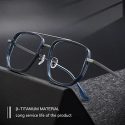 Ultra Light Comfortable Man Square β Titanium Eyeglasses WoMen TR90 Fashion Optical Prescription Glasses Frame