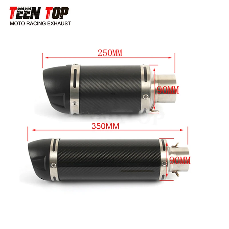 

51mm Universal Motorcycle Exhaust Muffler DB Killer Carbon Fiber Escape Moto Elbow 502C TRK502X Tornado 302R BN302 BJ300 Pitbike