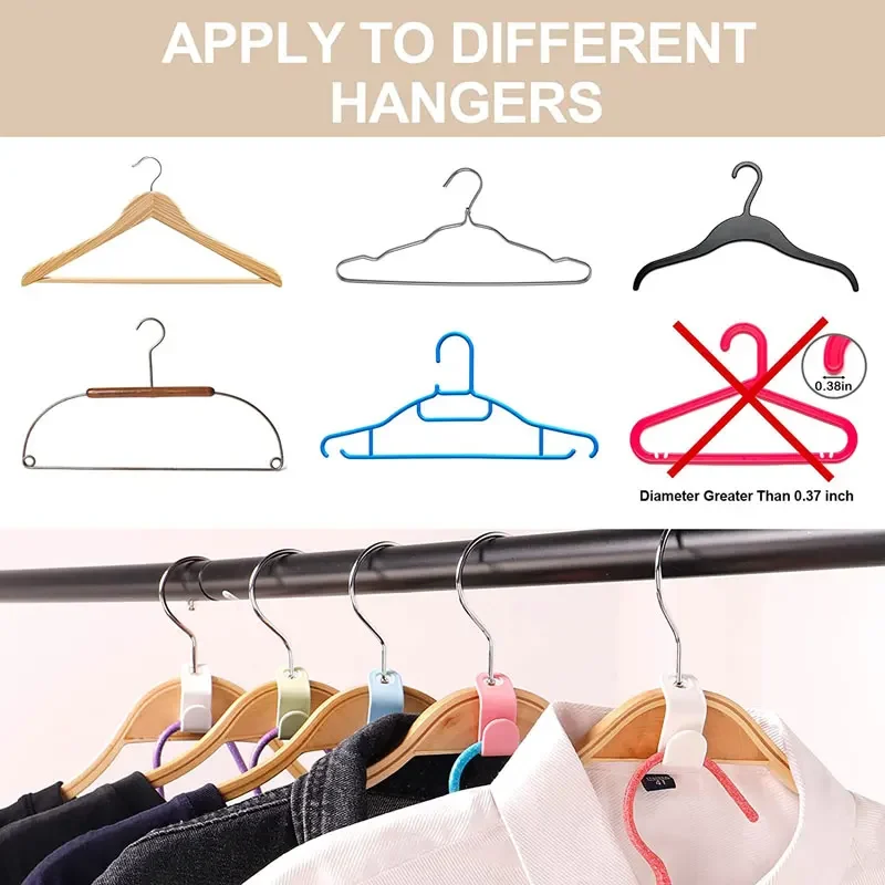 10/20Pcs Clothes Hanger Connector Hooks Magic Hanger Hooks Space Saving Hanger Extenders Clips for Organizer Closets