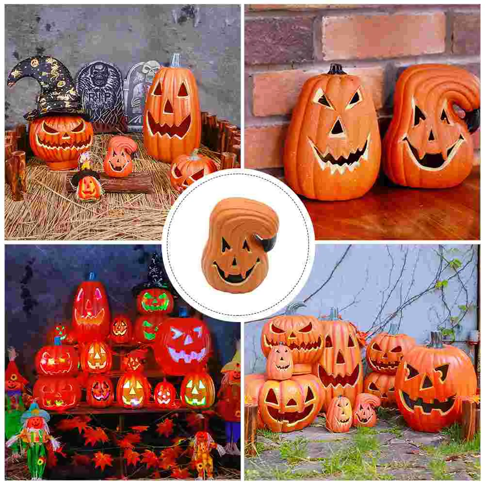 Ornamen lentera labu luar ruangan dekorasi Halloween dekorasi daya Jack seram