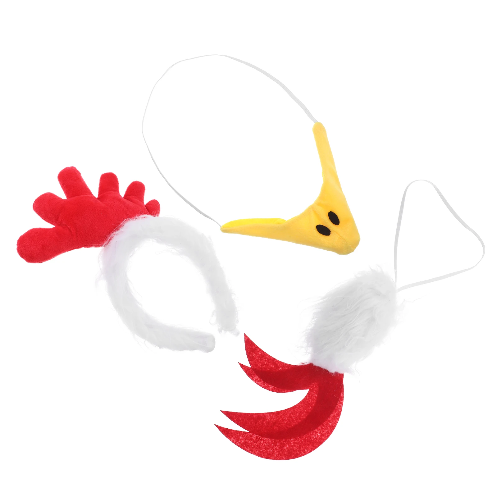 

1Set Animal Headwear for Women Kids Chicken Costume Accessories Festive Party Decoration Rooster Themed Band Masquerade