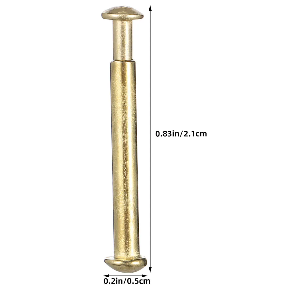 20Sets Folding Fan Repair Hardware Metal Rivet and Nut Set for Rotating Shaft Fixing Handheld Fan Restoration Elegant 24Mm