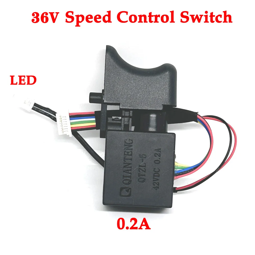 Electric Drill Tool Charge Speed Controller Switch Replacement 36V DC 0.2A