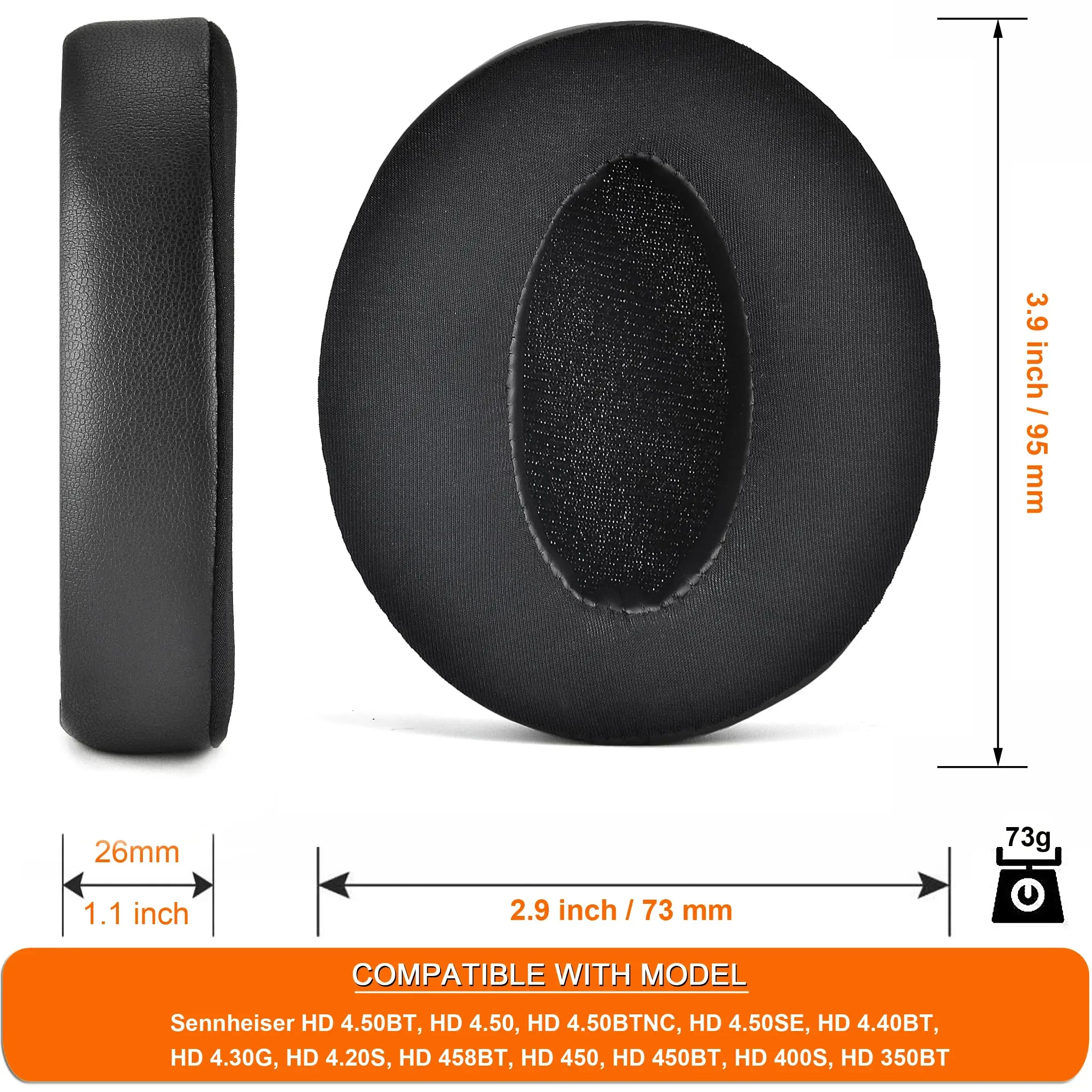Earpads Cushion For Sennheiser HD450BT / HD4.50 /HD4.50BTNC/ HD 458BT/ HD450/ HD4.50 BT Headphones Memory Sponge Sleeves Cover