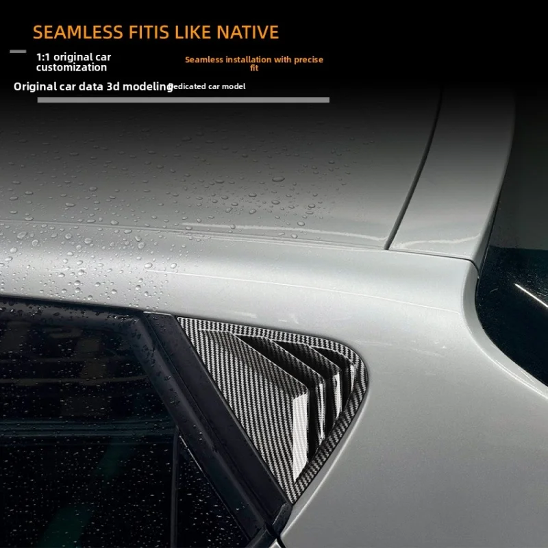 

Sporty Rear Quarter Window Louvers for Seat Ibiza MK4 5 2013 2017 Car Window Blinds Shades Aftermarket Sticker Exterior