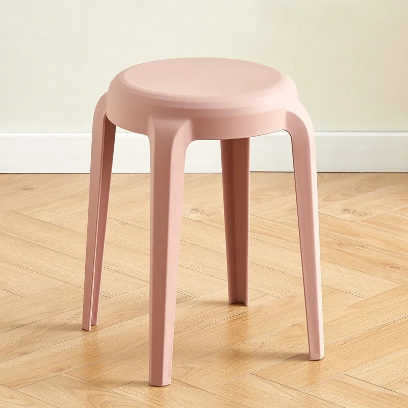 

0418 Stools minimalist style home dining table stackable stools negotiation meeting stools living room leisure plastic round sto