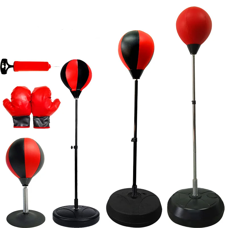 

122CM~147CM Adjustable Base Boxing Training Target Stand Pu Leather Boxing Punch Bags Boxing Speed Ball