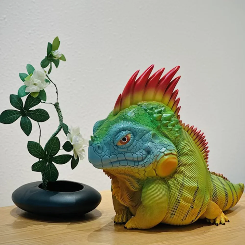 Lizard Kingdom Lizard Action Figure Figurine Iguana Iguana Pogona Vitticeps Cyclura Cornuta Cute Decor Collect Model Toy Gift