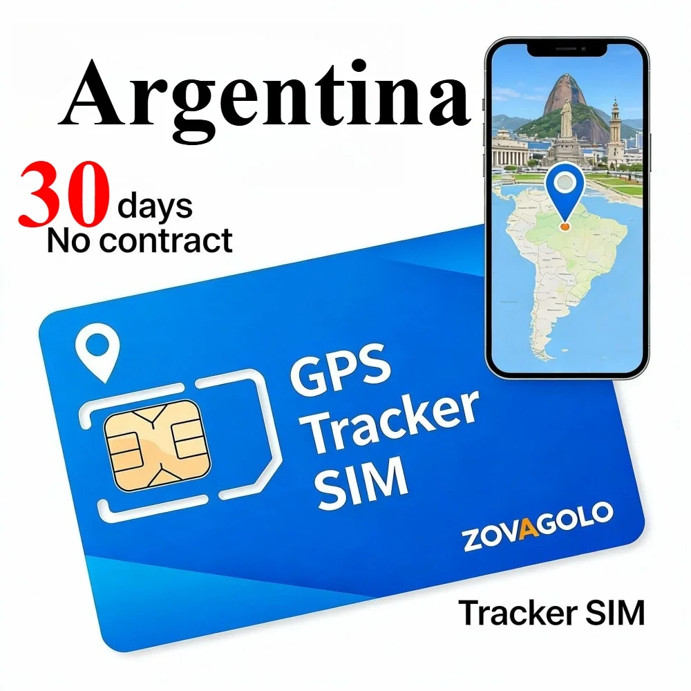 Argentina Prepaid M2M SIM Card  4G GPS Tracking Device 30 Days 30MB No Contract  Mandatory Bundled Renewal Plug and PlayZOVAGOLO