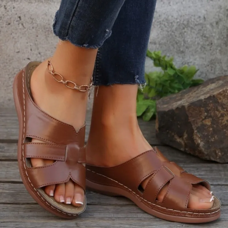 Kids Shoes Women 2025 Summer Comfortable Sandals Woman Slides Sandals Ladies Wedge Women's Shoes Beach Female Footwear Slipper