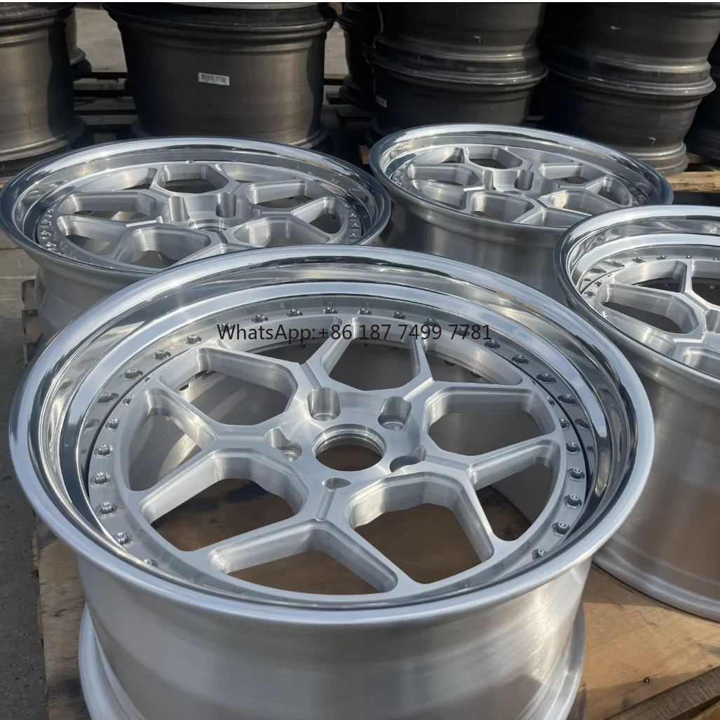 

Customized 2/3 Pieced of Forged Alloy Drag Racing Car Wheels 5x114.3 5x130 5x120 5x112 20 21 28 30 Inch Rims Brushed